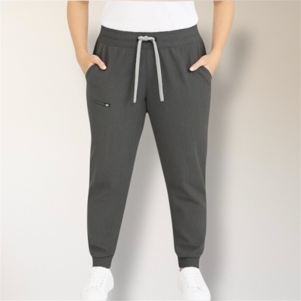 FIGS Technical Collection Gray Jogger Scrub Pants Medical Career Womens Size‎ M